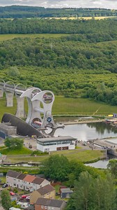 The famous Falkirk Wheel at Tamfourhill in Falkirk, Scotland linking together the Union Canal with the Forth and Clyde Canal - my most watched video of 2024 and all time 😁 #falkirk #visitfalkirk #scotland #visitscotland #canalmagic #drone #dji | Scotdrone