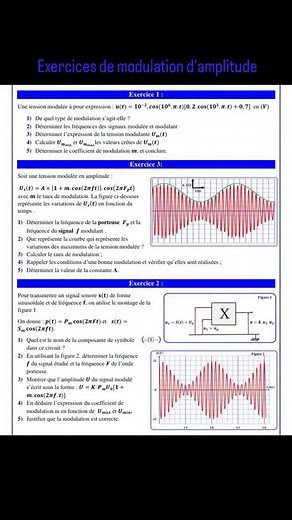 Hamid cherraki on Instagram: "Exercices de modulation d'amplitude #reels #fyp #physique #partage #2bac_biof_national"