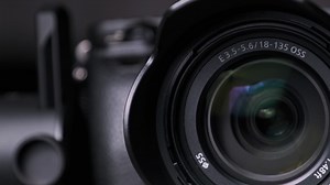 The Camera Lens Rotates, Lights Reflecting Off Glass, Robotic Camera Movement | Premium Stock Video Footage