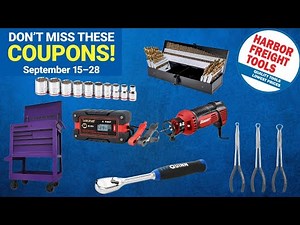 New Harbor Freight Coupons and Deals For September Icon Quinn Bauer and More Great Deals