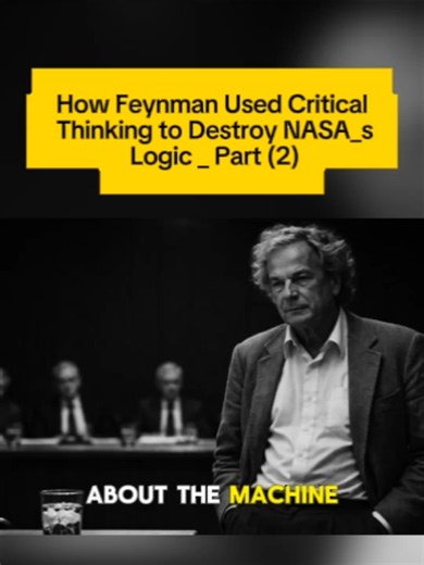 How Feynman Used Critical Thinking to Destroy NASA_s Logic _ Part (2) #RichardFeynman #ChallengerDisaster #NASAInvestigation #ScienceHistory #CriticalThinking