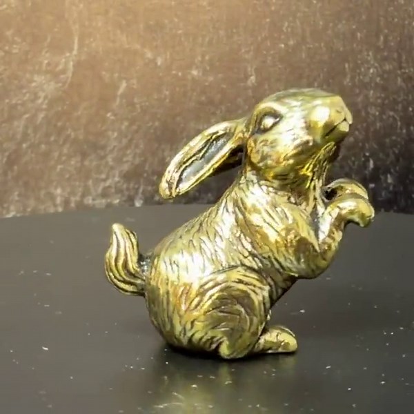 Brass Bunny Figurine Miniature Rabbit Totem Altar Decor Spirit Animal - Etsy