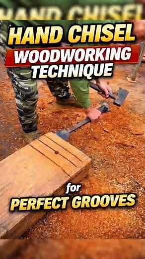 Hand Chisel Woodworking Technique for Perfect Grooves