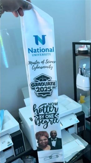 first time doing a graduation stole through sublimation! #sublimation #graduation