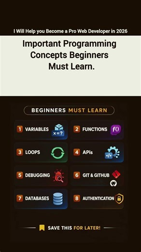 Important Programming Concepts Beginners Must Learn!