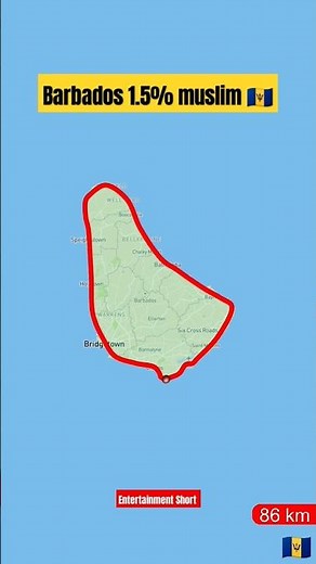 Barbados full location map 🇧🇧 1.5% Muslim Population Barbados country #barbados #map #googleearth