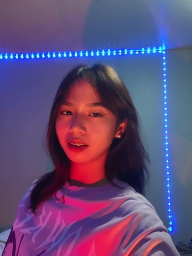 Cozy Room with LED Lights and Graphic Design Style