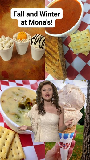 The cold weather menu is officially a thing. Come warm up at Mona’s. ☕️🍲🍏 | Mona's Eats Treats