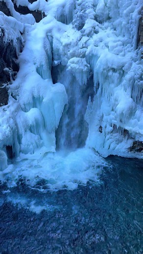Cold 🥶 #fyp #canada #winter #waterfall #banff | banff canada