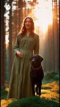 Majestic Black Labrador🌲Enchanted Forest✨HyperRealistic Wilderness Companion🐕Loyal Nature Guardian 🌿