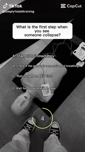 Would you know what to do in an emergency? 👀 #firstaid #cpr #training #defibrillator #firstaidskill #firstaidhacks