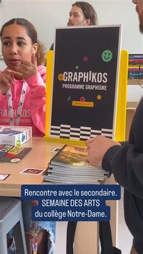 Graphikos on Instagram: "Le programme Graphisme est à la SEMAINE DES ARTS du collège Notre-Dame. #collegenotredame #cegeprdl"