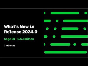 Sage 50 US - What's New in Release 2024.0