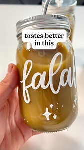 Comment "COFFEE" if you want the tutorial for this one and 2 other designs you can steal! 🥰☕️ (And btw, YES it's removable after the holiday season if you want it to be!! Doesn't ruin your glasses.) #handlettering#fauxcalligraphy#coffeecup#holidaydiy | The Happy Ever Crafter