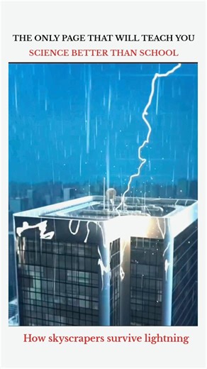 UNIVERSE | SCIENCE | TECHNOLOGY on Instagram: "Skyscrapers survive lightning strikes through a sophisticated engineering design, primarily involving a lightning protection system (LPS) that safely intercepts the electrical charge and channels it harmlessly into the earth. The buildings themselves act as large Faraday cages, protecting the interior and occupants. The Lightning Protection System (LPS) The LPS is integrated into the structure of the skyscraper and is designed to provide a low-resis