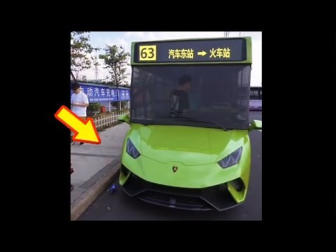 Lamborghini Aventador crossed with bus (Lambo Bus) - Strangest car ever seen