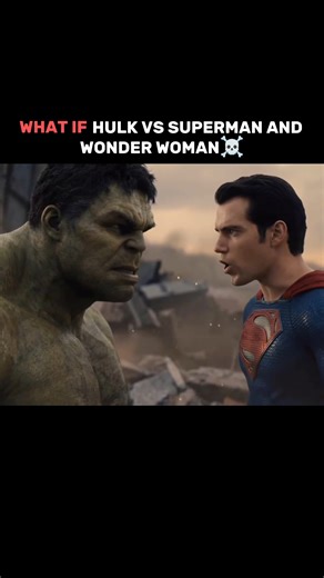 What if "hulk" vs Superman & Wonder woman??☠️🔥#hulk #marvel #dc #edit