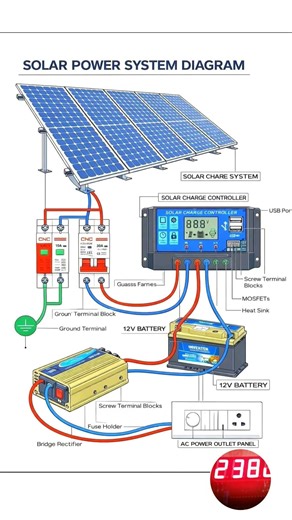 Schéma Système Solaire Complet : Installez votre Énergie Autonome facilement ! ☀️🔋