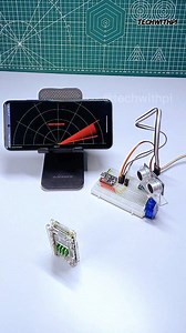 Live Radar Scanning on Android Using ESP32 😲 #ApkRadar #Radar #RADAR #androidRadar #RadarAppApk #ESP32C3 | Techwithpi