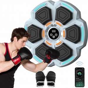 New Smart Music Boxing Machine with Boxing Gloves, Bluetooth Training Machine with LED Electronic Wall Mounted, Music Boxing Target Workout Punching Equipment for Kids and Adults - Walmart.com