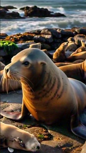 sea lion with it's sound #sounds #wild animals #animals #sealions