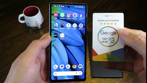 TapFive NFC Business Review Card – Compatible with Google Reviews – Reusable Smart Tap & QR – Works with All Phones – Contactless Customer Feedback Tool – (1 Card Pack)