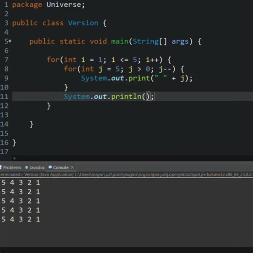 Java 5×5 Pattern in Just 30 Seconds! #coding #java #javatutorial