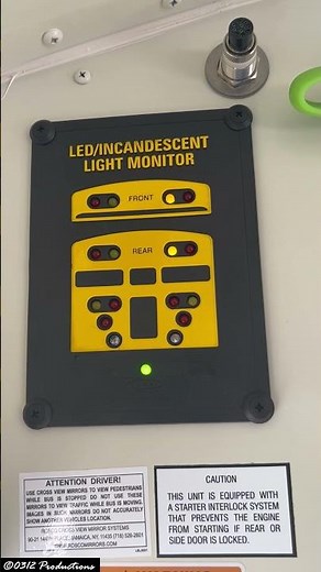 2024 Doran 16-Lamp LED/Incandescent School Bus Exterior Light Monitor (2024 IC CE)