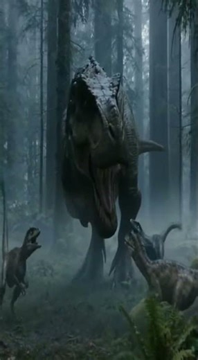 Epic Dinosaur Battle: T-Rex vs Velociraptors #dinosaur #jurassicworld #shorts