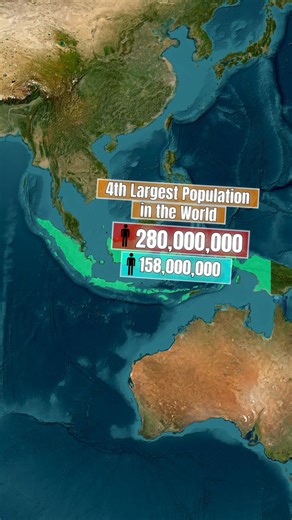 8.5K views · 64 reactions |  Ever wondered how big Indonesia really is?  Stretching across 17,000+ islands and three time zones, it’s the world’s largest archipelago — wider than the entire continental U.S.! ️ #Indonesia #Islands #Geography #Asia #Map #TravelFacts #WorldWonders | Tattoo Best shower | Facebook