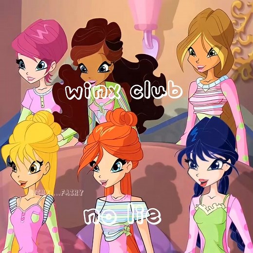Winx Club Characters Bloom, Stella, and Tecna in a Sad Moment