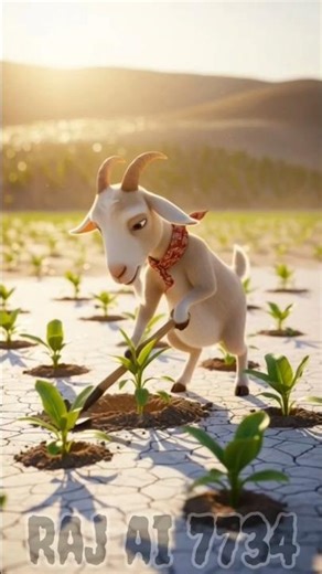 A beautiful story of a goat 🦙 and a monkey 🐒.#aivideo #aishorts #aistory #animals #monkey #goat #ai