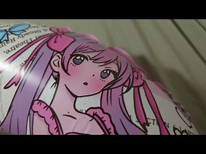 【POP注意】最近SNSで流行ってる可愛い浮き輪を膨らまし＆POP・Inflation and popping of the recently popular cute swimming ring