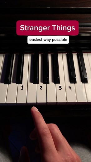 Keys Tutorials on Instagram: "Stranger things 🎃 #halloween #pianotutorial #strangerthings #pianomusic #piano #tutorial #simple"