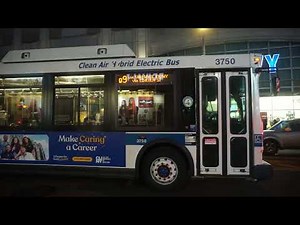 MTA Bus: South Ozone Park bound Orion VII HEV 3750 Q9 at Parsons Blvd/Jamaica Av