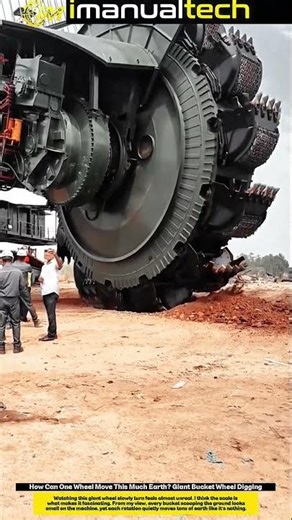 How Can One Wheel Move This Much Earth? Giant Bucket Wheel Digging