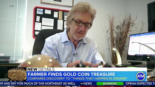 FARMER FINDS GOLD COIN TREASURE: A Kentucky farmer is now explaining how he came upon a treasure trove of Civil War-era coins worth millions of dollars. ABC's Derricke Dennis has the details. | World News Now