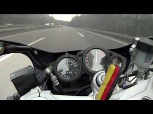 Yamaha FZR 1000 0-250 kmh in 1080p