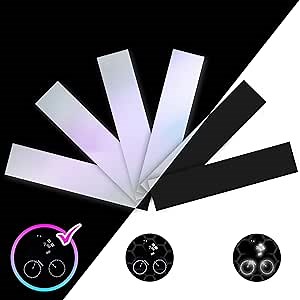 LOOM Reflective Stickers for Helmet | 6pcs Engineer Black | Similar to 3M Reflective Tape | Bike Reflectors for Night Riding, Mailbox reflectors | Waterproof hi vis Decals for Car, Trailer