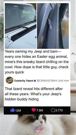 Jeep Owners Stunned: Hidden Lizard Easter Egg on Wrangler After Years of Ownership!