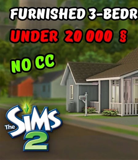 Explore This Furnished 3-Bedroom Starter Family Home in The Sims 2