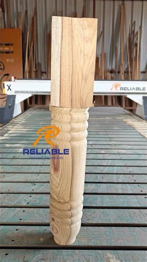 Wooden Pillar Turning |CNC Router with Rotary Attachment | 4axis Cnc router machine #cnc #piller