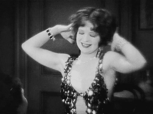CLARA BOW -- became a major star in 1927 with her role in "It." The film was based on author Elinor Glynn's best selling novel of the same title. The following year Clara was the top box office draw in Hollywood and was nicknamed "The It Girl." -- Go, cute Clara! | Forgotten Females : "Freedom"