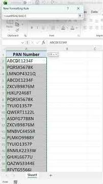 Excel Me Duplicate PAN Number Kaise Pakde 😱 #excel