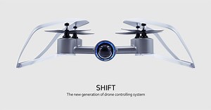 Shift Drone uses a unique one-handed remote control to navigate the sky and capture 4K video