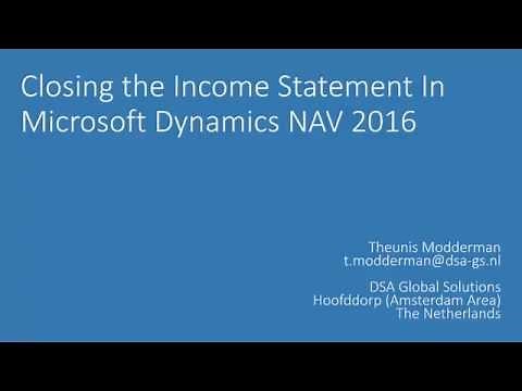 Closing a Fiscal Year in Microsoft Dynamics NAV