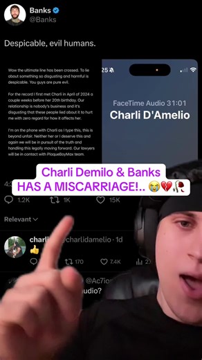 Charli D'Amelio and Banks Discuss Miscarriage Experience