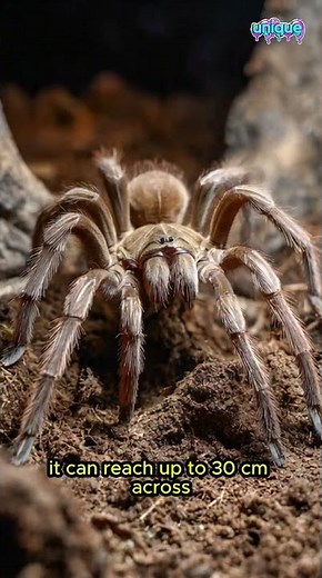 “Goliath Birdeater: World’s Largest Spider Revealed!” #uniquefacts #facts #spider #animals