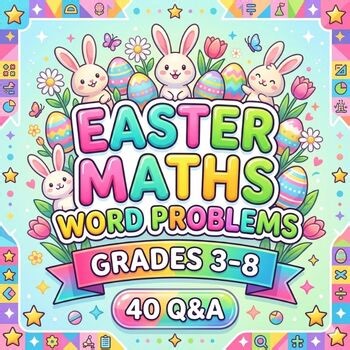 Easter Math Word Problems | 40 Multi-Step Problems | Grades 3–6 | No Prep
