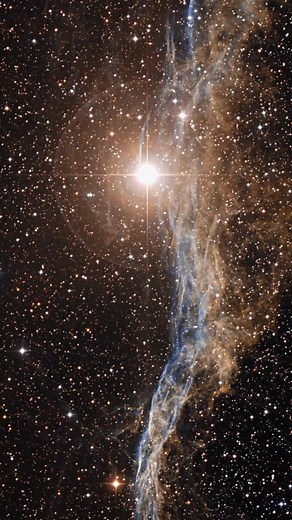 29K views · 1.2K reactions | A stunning deep view of the Veil supernova remnant and the cosmic scenery around it! (Video by Universal-Sci - Credit: NASA, ESA, Digitized Sky Survey 2 - Acknowledgement: Davide De Martin) | Universal-Sci | Facebook